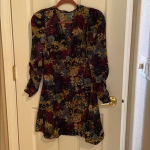 Zara floral purple dress size xs